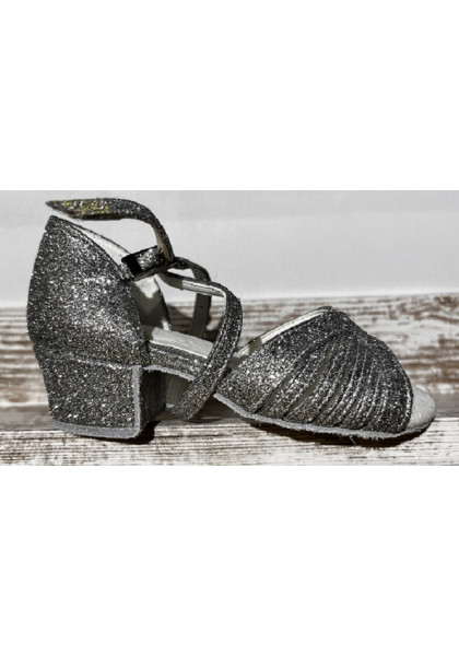 Galex - Silver Girls dance shoes - Heel - 3.5cm