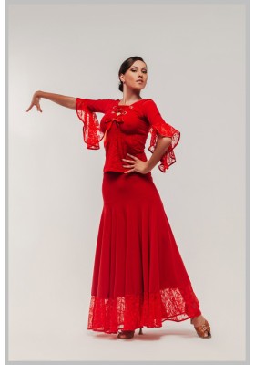 Ballroom Skirt 21 Red