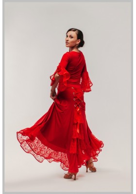 Ballroom Skirt 21 Red