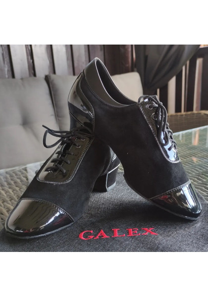 Galex - Leather - Black Nubuck  - Heel 4cm