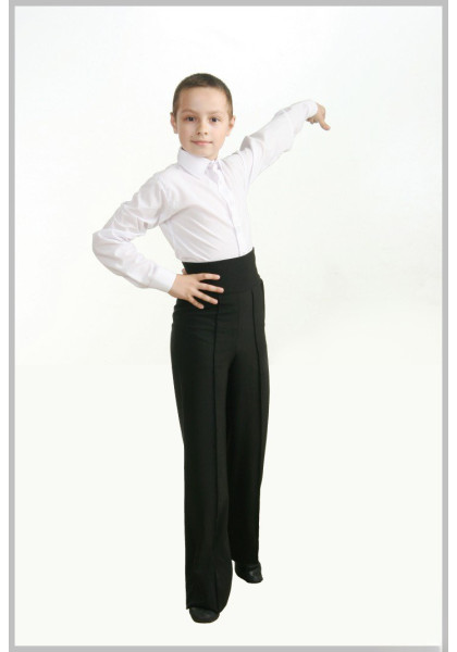 Boys Mens Ballroom trousers with a wide belt